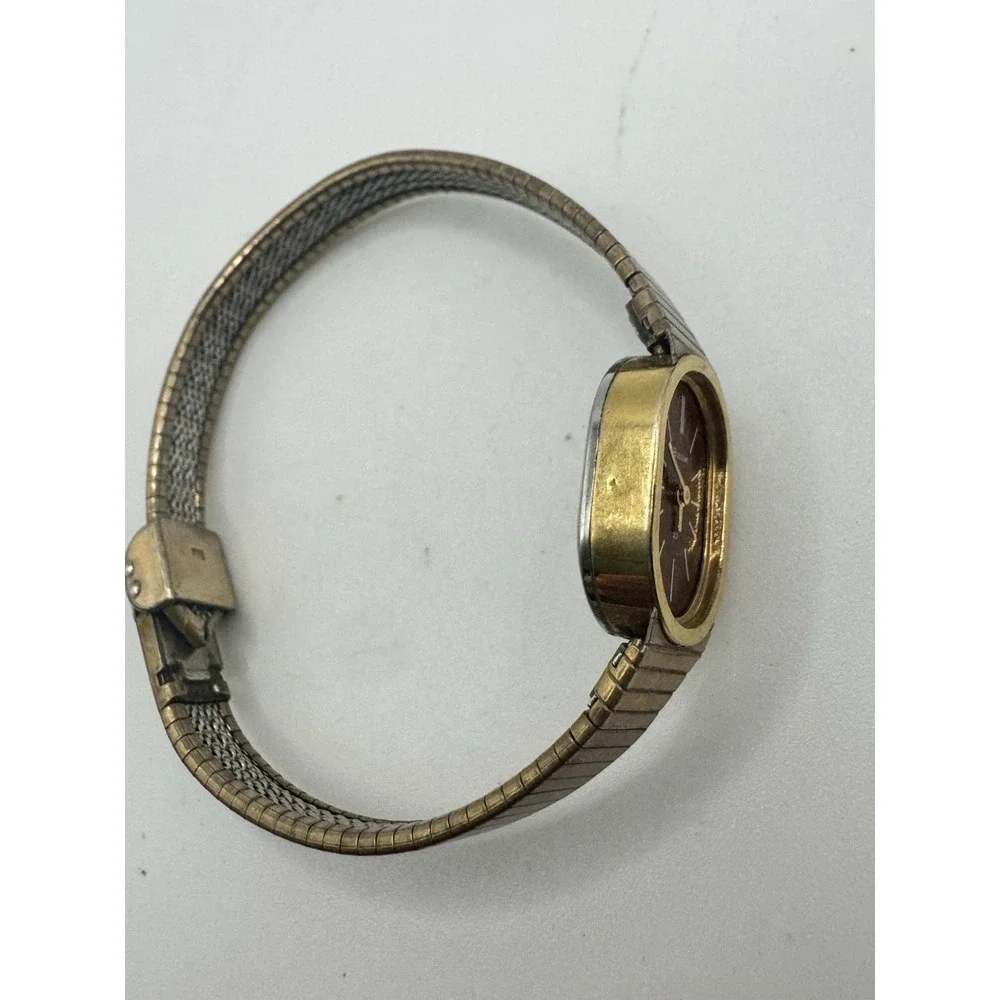 Vintage Bulova Ladies Wind Up Watch 10k‎ Gold RGP Bezel Missing Crystal